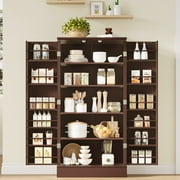 47” Kitchen Pantry Cabinet, Cabinets with Doors & Adjustable Shelves, Buffet Cupboards Sideboard
