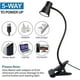 thumbnail image 5 of Lámpara de escritorio LED USB con clip para lectura, 3 modos de luz, 10 niveles de brillo regulables, luz de lectura que cuida la vista para estudiar y trabajar., 5 of 5