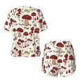 thumbnail image 5 of Lsque Mushroom Women's Short-Sleeved Pajama Set - 2 Piece Soft and Lightweight Sleepwear Set-XX-Large, 5 of 9