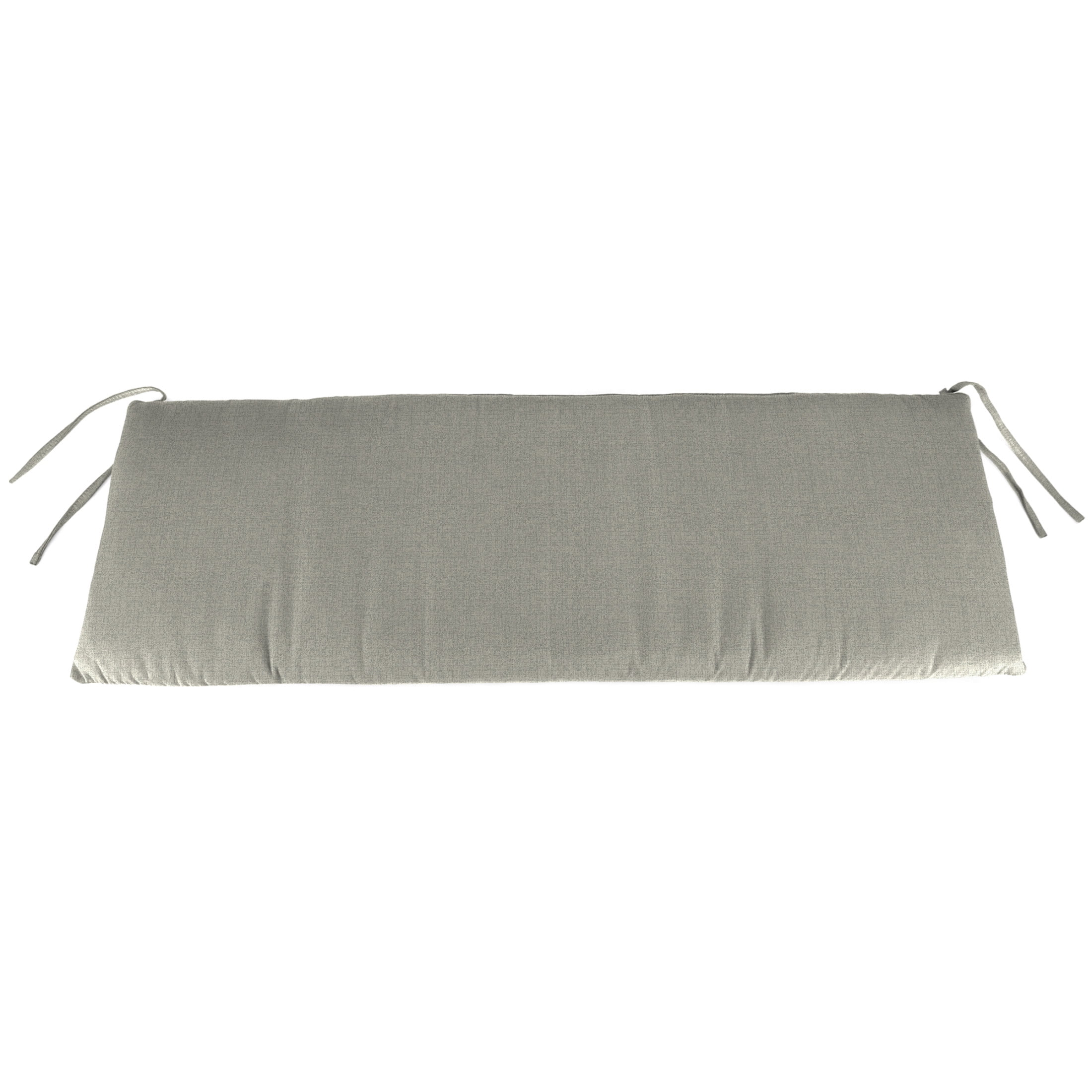 Jordan Manufacturing Sunbrella 48" x 18" Canvas Beige Crosshatch Rectangular Outdoor Settee Swing Bench Cushion with Ties