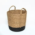 thumbnail image 2 of Better Homes & Gardens Round Seagrass Baskets, Natural, Black, Set of 2, Large & Medium, 2 of 7