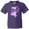 thumbnail image 3 of Inktastic I Wear Purple For My Aunt Lupus Awareness Youth T-Shirt, 3 of 5