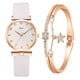 thumbnail image 2 of Pulseras para mujer, regalos para mujer, relojes para mujer, conjunto de pulseras con flores, reloj de pulsera para mujer, reloj casual de cuero de cuarzo para mujer, 2 of 2