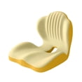 thumbnail image 4 of Cojín de asiento con soporte para la espalda, espuma viscoelástica, transpirable, ortopédico, para viajes Amarillo, 4 of 8