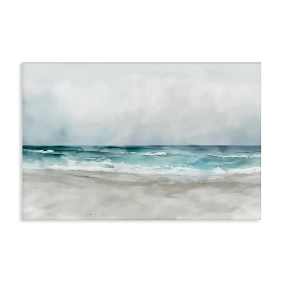 Stupell Industries Abstract Watercolor Aqua Beach Canvas Wall Art, design by LSR Design Studio, 30 x 45