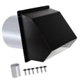 thumbnail image 3 of Cubierta para conducto de secadora, cubierta para secadora de cocina exterior, cubierta resistente para conducto de ventilación doméstico, fácil 8 pulgadas Negro, 3 of 9