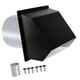 thumbnail image 3 of Cubierta de ventilación de secadora, acero recubierto de aluminio, aleta de ventilación de escape exterior, tapa sellada de pared 6 pulgadas Negro, 3 of 9