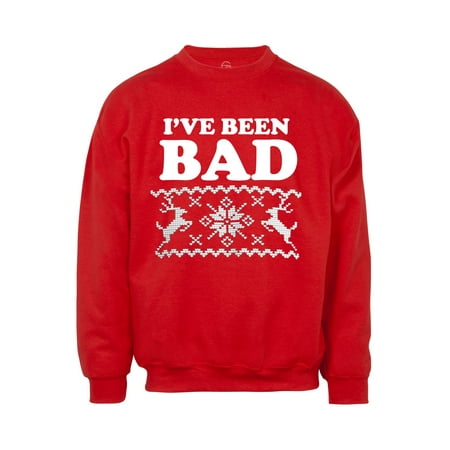 Mens I've Been Bad Ugly Christmas Ugly Sweatshirt - Red - 3X-Large ...