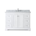thumbnail image 4 of Wyndham Collection Oval-Sink Wood Single Bathroom Vanity in White/Chrome, 4 of 5