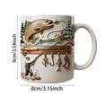 thumbnail image 3 of Hooked on Fishing White Coffee Mug, 2D Effect Printed Customized Fisherman Accent Mug, Personalized Fishing Coffee Mug for Men Dad, Fisherman Ceramic Mug, 3 of 7