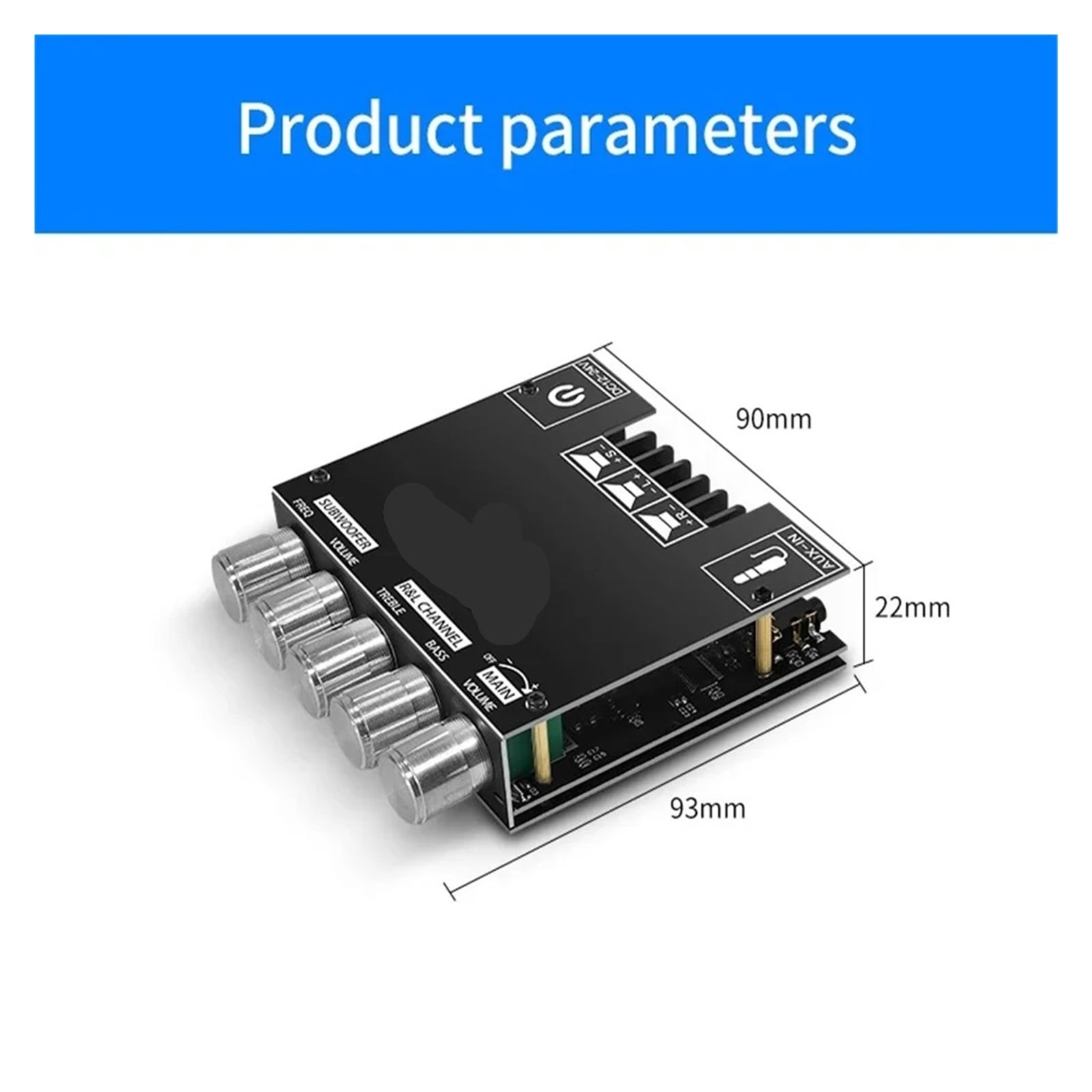 Digital Power Amplifier Board 2.1 Channel Subwoofer AUX 12V 24V Stereo Bluetooth 5.0 Bass Amplifier ,Multi Modes