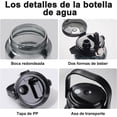 thumbnail image 4 of Botella de Agua 2L Antigolpes Reutilizable Sin BPA con Pajilla Removible Botella de Deportiva Escala de Hidratación Termo de Agua Antifugas para Gym Ciclismo Senderismo Viaje, 4 of 4