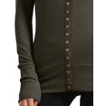 thumbnail image 5 of J. METHOD Women's Snap Button Cardigan Long Sleeve Knit Ribbed Sweater NEWJ181 Dark Olive S, 5 of 5
