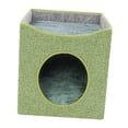 thumbnail image 4 of Cama para gatos, escondite suave con cojín extraíble de doble cara, nido para gatos semicerrado, casa cueva plegable para gatitos y mascotas pequeñas Verde claro, 4 of 8