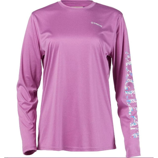 Playera Manga Larga Deportiva Para Mujer - Magellan Outdoors color Lila