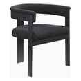 thumbnail image 2 of Pemberly Row Contemporary Black Boucle Fabric Dining Chair (Set of 2), 2 of 8