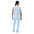 thumbnail image 2 of Adar Addition Go-Higher Scrub Set For Women - Notched V-Neck Scrub Top & Skinny Cargo Scrub Pants - A9600 - Sky Blue - L, 2 of 7