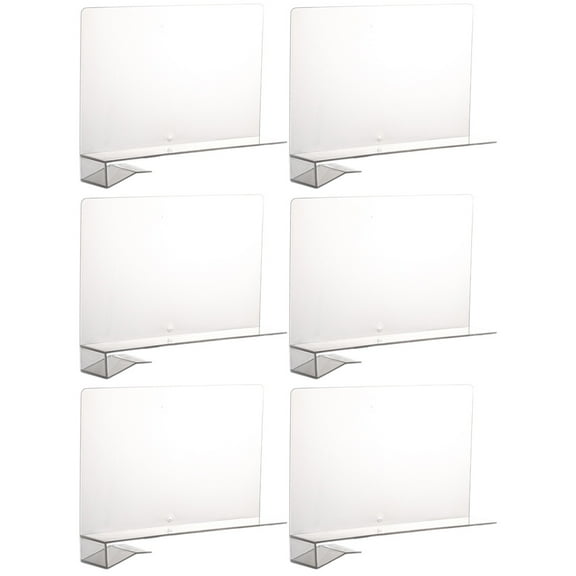 WORGEOUS 6-Piece Adjustable Shelf Dividers for Closet, Cabinet, Wardrobe, Refrigerator & Bookshelf Organization, Space Saving Solution
