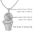 thumbnail image 4 of IEFSHINY Boys Necklace Basketball Lovers Gifts Necklace for Boys Basketball Necklace, 4 of 5