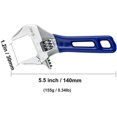thumbnail image 2 of Llave inglesa ajustable de apertura amplia con mango corto, alicates para tubos, llave inglesa ajustable (5"), 2 of 5