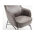 thumbnail image 5 of Wallace  Bay Graham Smokey Gray Accent Chair with Faux Leather Upholstery And Metal Base, 5 of 8