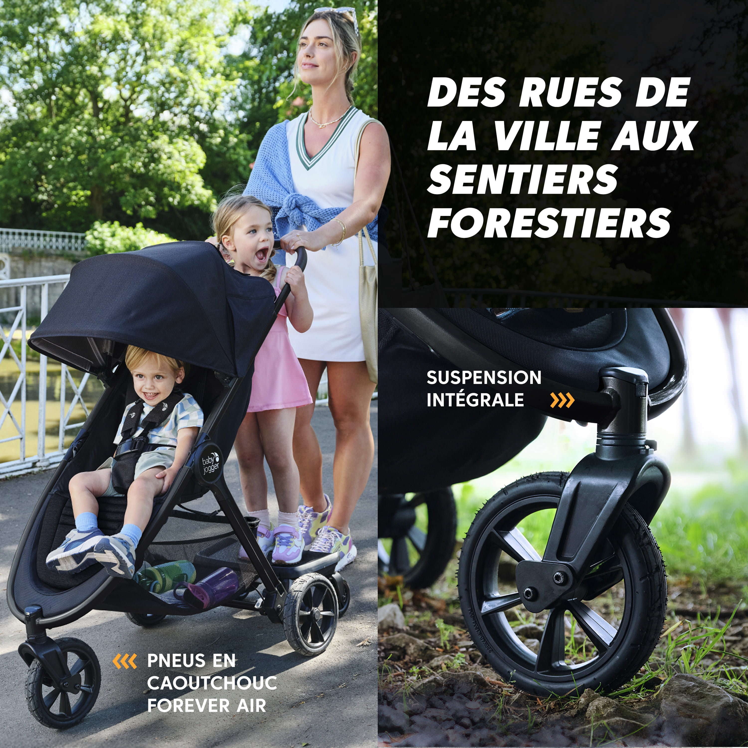 Poussette tout-terrain Baby Jogger city mini GT3, ivoire givré