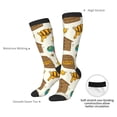 thumbnail image 4 of Honeii Honeycomb And Honey Print Long Socks,Novelty Design Socks Gift for Men and Women,Crew Socks,Calf Socks, 4 of 6