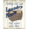 thumbnail image 1 of Size: 8" x 12" Retro Metal Tin Sign Vintage Laundry Room Sign, 1 of 5