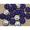 thumbnail image 5 of IBA Indianbeautifulart Blue 2 Holes Canvas Round Buttons For Sewing 1 Inch Artistic Floral Shirting Printed Handmade Decorative Buttons Pack Of 50, 5 of 7