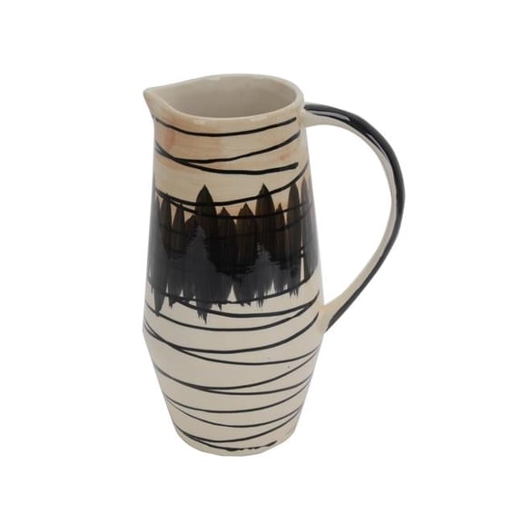 Jeco 10.5" Ceramic Vase in White/Gray/Black