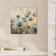 thumbnail image 4 of 14 Inch Wall Clock Battery Operated Square Clock for Office, Kitchen, Outdoor, Living Room,Watercolor Floral Purple Flowers Exquisite, 4 of 4