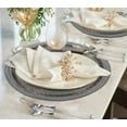 thumbnail image 7 of Beaded Placemats Set of 4 for Dining Table, Table Placemats, 14 Inches Round - Silver Gray, 7 of 7