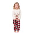 thumbnail image 4 of Mialoley Christmas Family Pajamas Set, Reindeer Pattern Tops+Long Elastic Pants, 4 of 7