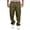 Army Green, variant on NinXxx Men's Versatile All Season Cargo Zipper Button Hem Solid Plus Size Outdoor Trousers Gold XXXL