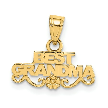 14kt Yellow Gold Best Grandma Pendant Charm Necklace Special Person Grma Fine Jewelry Ideal Gifts For Women Gift Set From