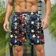 thumbnail image 5 of Brnmxoke Mens American Flag Quick Dry Swim Trunks 5 Inch Swimming Trunks Board Shorts Breathable Athletic Swimwear with Pockets Multicolor,S, 5 of 7