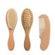 thumbnail image 5 of cepillo y peine,Juego de 3 piezas Cepillo de Pelo de Bebé Peine Lana Natural Cepillo de Pelo de Madera Recién Nacido Peine Infantil Cabeza Masajeador, 5 of 5