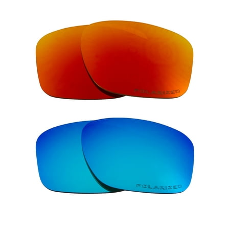 SLIVER Replacement Lenses Polarized Blue & Red by SEEK fits OAKLEY Sunglasses