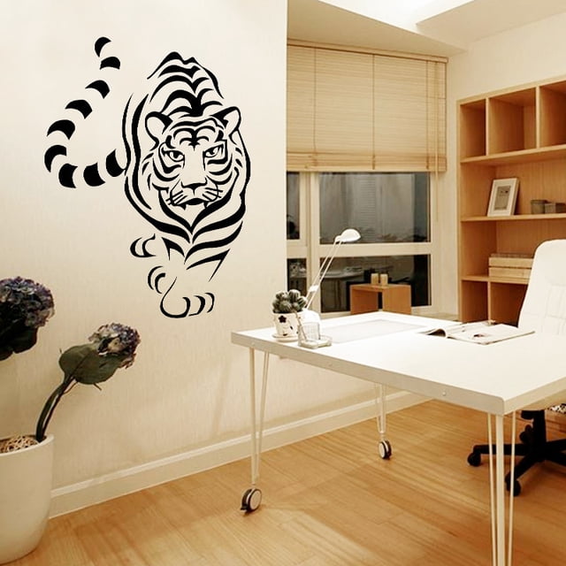 Adhesivo de pared innovador, impermeable y extraíble con forma de tigre