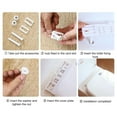 thumbnail image 4 of 1Pair New Plastic Seat Fittings Bathroom Accessories Seat Cover Plate Replacement Toilet Seat Repair Screws Lid Hinge Repair Bolts Screws Washers Set 12, 4 of 8