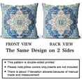 thumbnail image 2 of Boho Throw Pillow Covers 18x18 inch Set of 2 Monaco Rug Persian Carpet Double Sided Pattern Short Plush Cotton Soft Pillow Case Cushion Cover Pillowcase for Couch Sofa Bed Decorative (Blue), 2 of 6