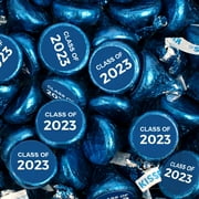 90ct Blue Graduation Candy 1lb Hershey's Kisses (Approximately 90 pcs) - Class of 2023