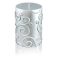 thumbnail image 5 of Jeco CPZ-068 3 x 4 in. Scroll Pillar Candle, Silver, 5 of 5