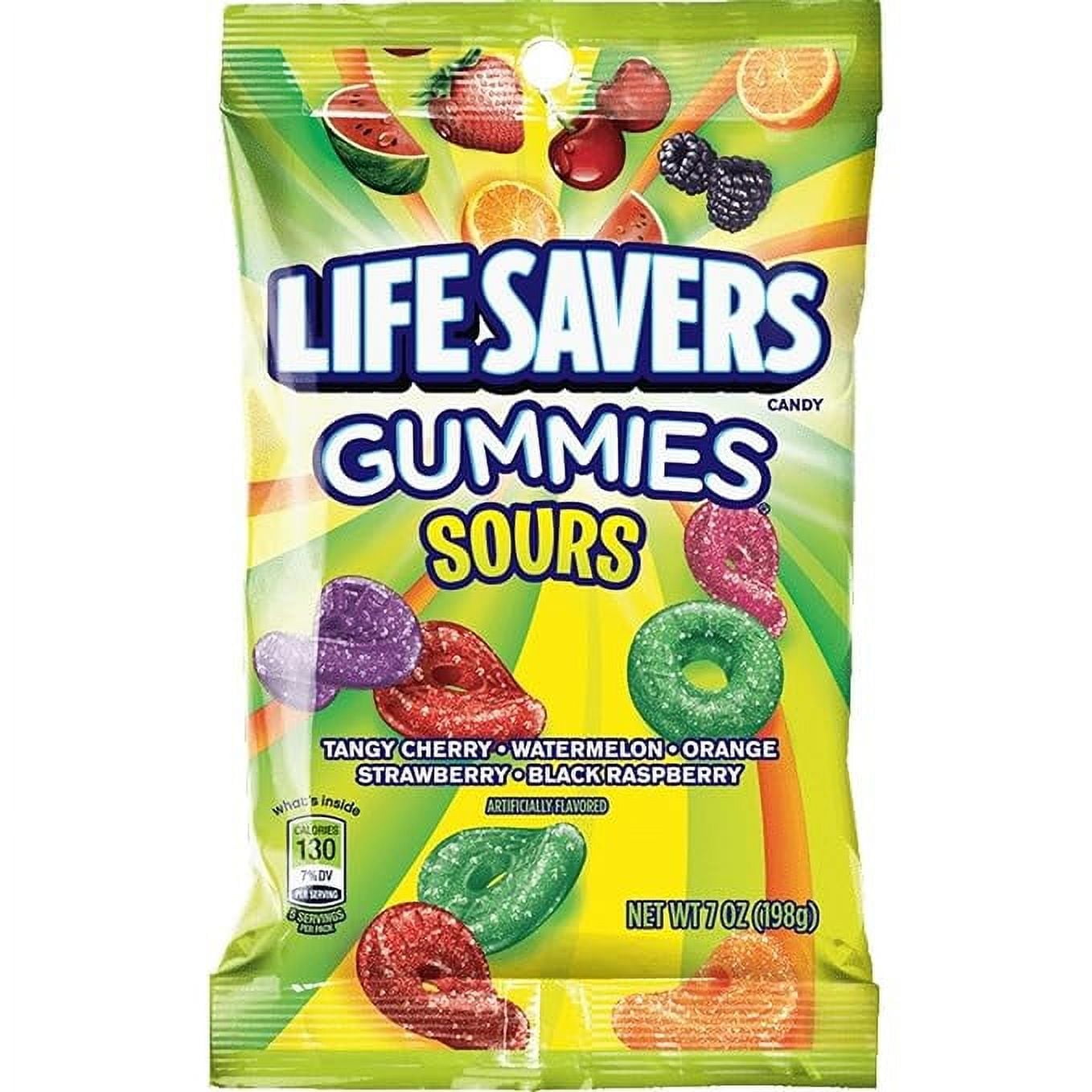 Life Savers Sours Gummies Candy Bag, 7 ounce (Pack of 2)