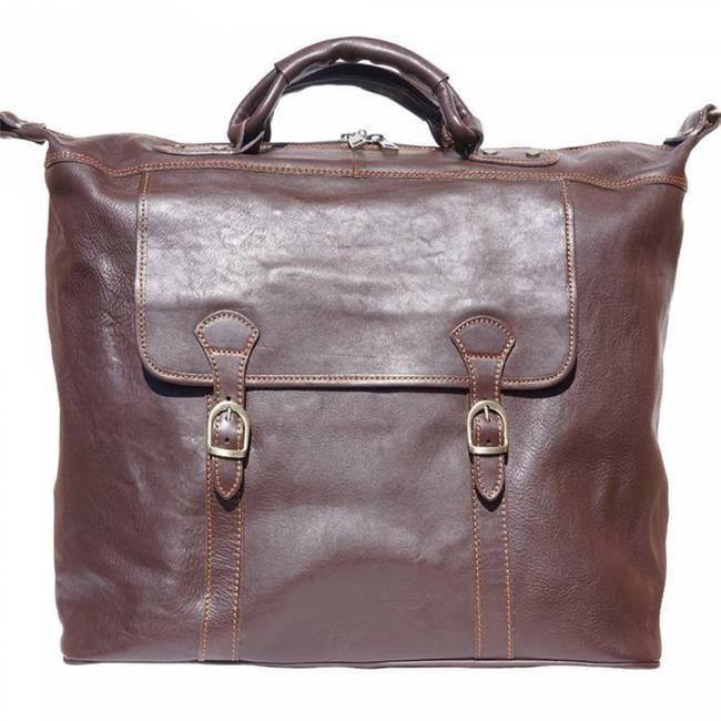 バッグ made in italy brown leather bag Italian Artisan 239-7504-DarkBrown Unisex Weekend Leather Travel