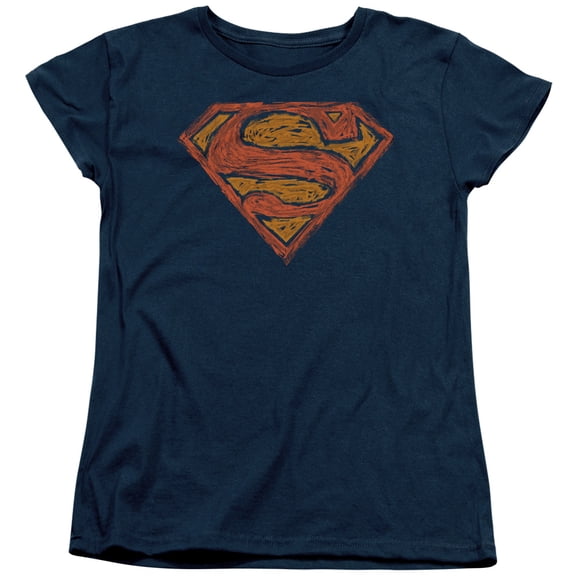 Superman - Messy S - Women's Short Sleeve Shirt - Large