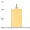 thumbnail image 2 of 14K Yellow Gold Charm Pendant Rounded Corners 32 mm 15, 2 of 2