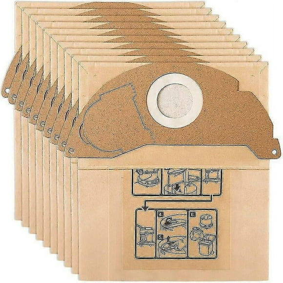 10 filtros de repuesto para aspiradoras Karcher WD2 MV2 6.904-322.0 WD2250 A2004 A2054