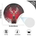 thumbnail image 4 of GZHJMY Christmas Red Elk Placemats Set of 4 Non-Slip Heat Resistant Dining Table Place Mats Washable Kitchen PVC Weave Table Mats Table Mat, 4 of 7