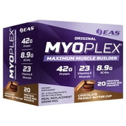 EAS Original Myoplex Maximum Muscle Builder | Meal Replacement Protein Drink Mix | Quality Protein Blend | 42g Protein | 20 Individual Packets (Chocolate Peanut Butter Cup)
